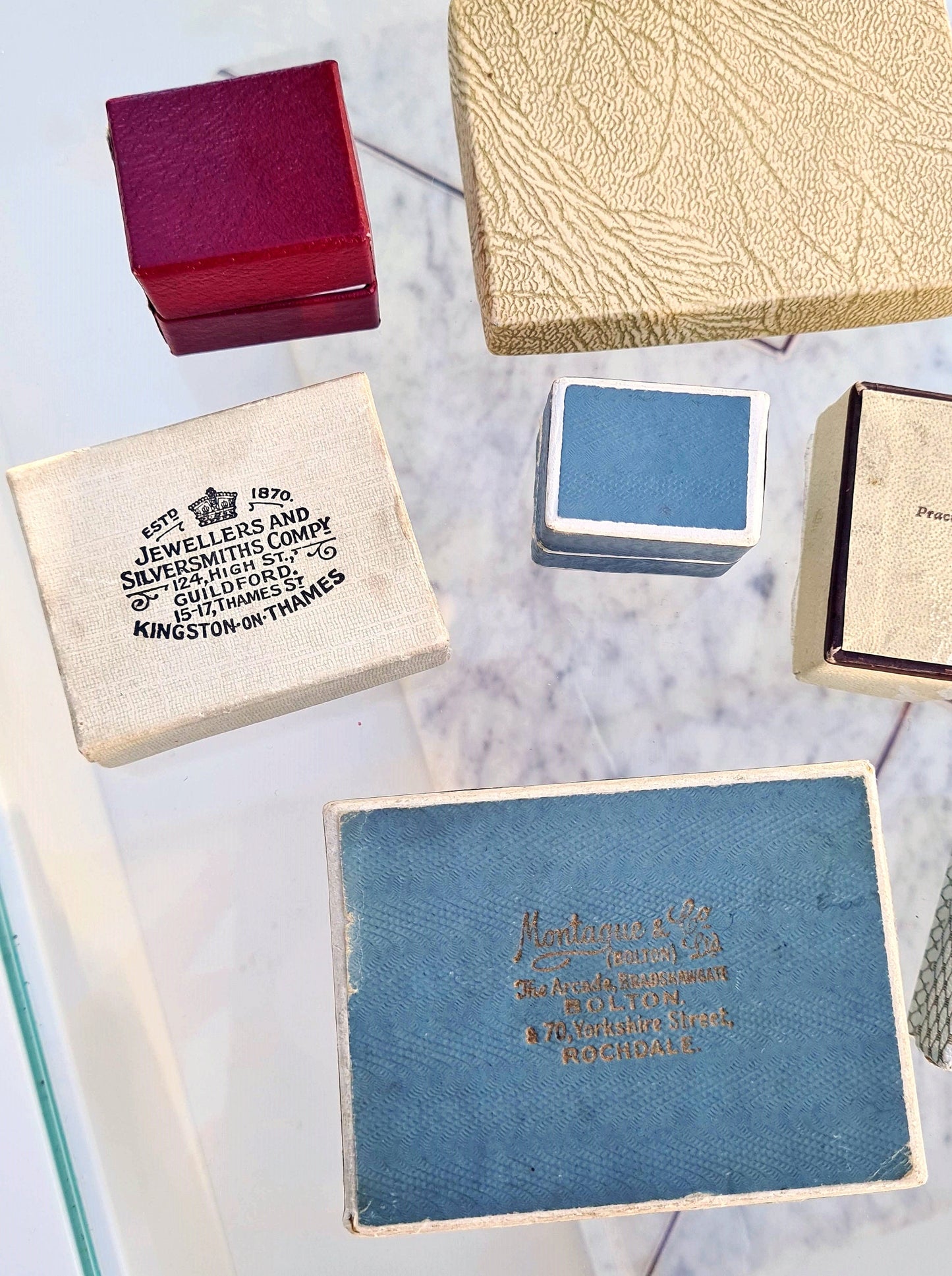 Collection of 10 Sweet Vintage Card Jewellery Boxes for Display Collection Gift