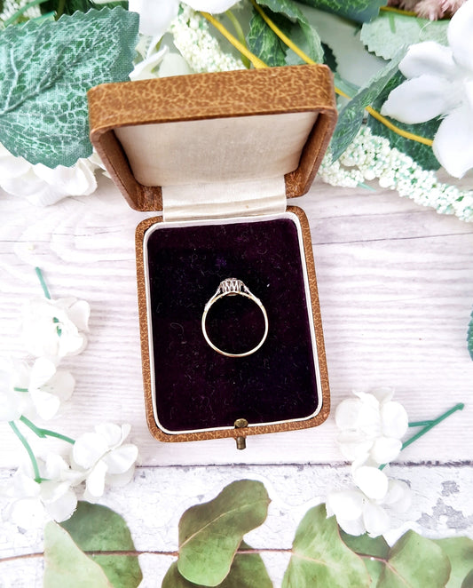Vintage Brown, Purple and Cream Interior Jewellery Pendant / Necklace Box for Display Collection Gift