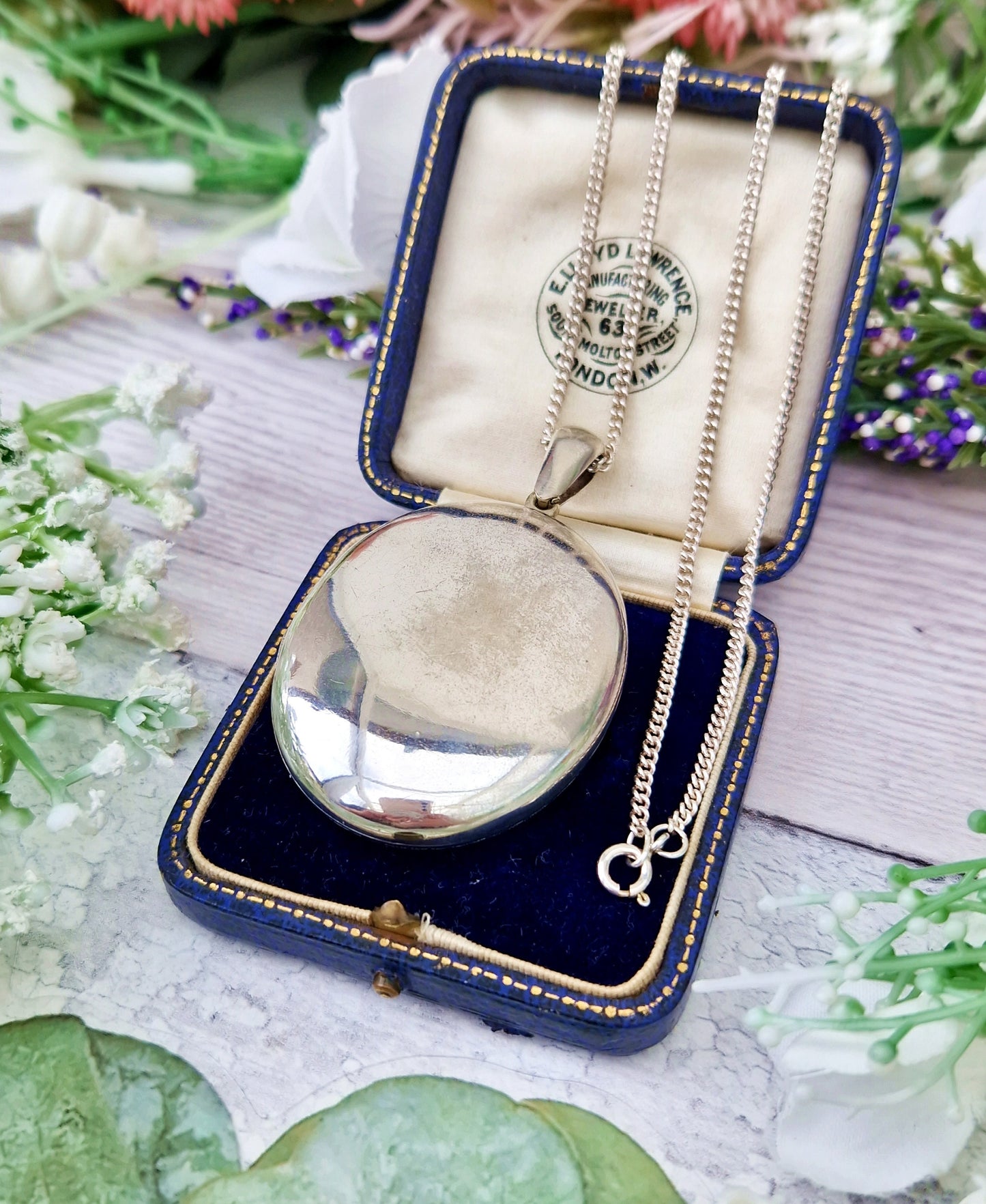 Antique Victorian Aesthetic Etruscan Style Sterling Silver Large Ornate Engraved Decorative Locket Pendant