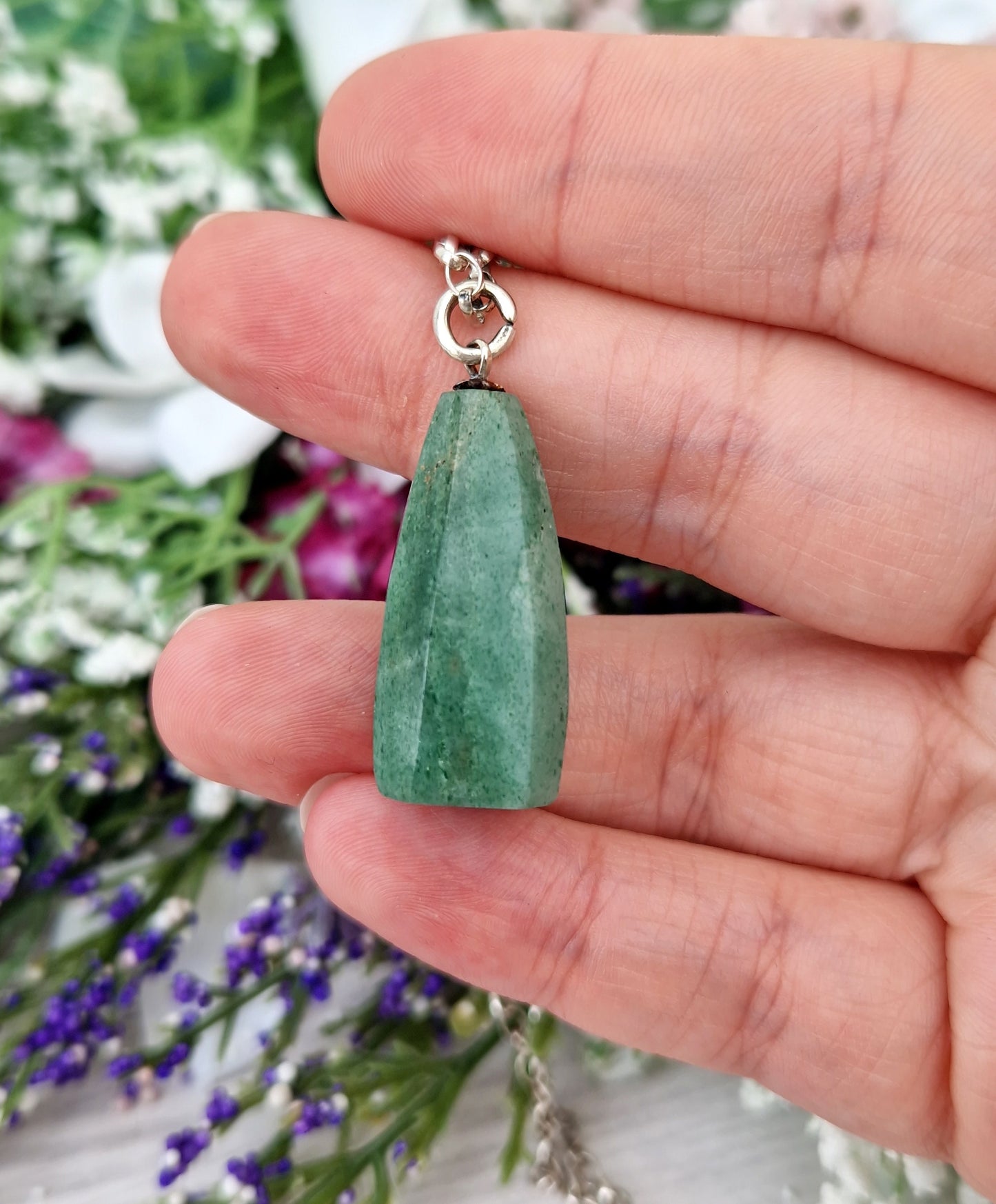 Antique Victorian Sterling Silver Green Aventurine Statement Seal Intaglio Fob Pendant