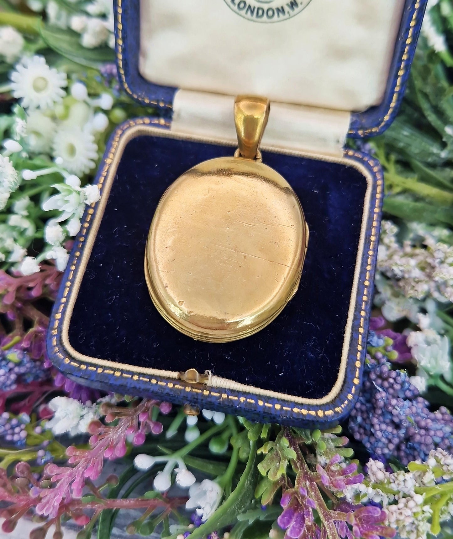 Antique Victorian Chunky Gold Tone Large Symbolic Belt and Buckle Protection Locket Pendant