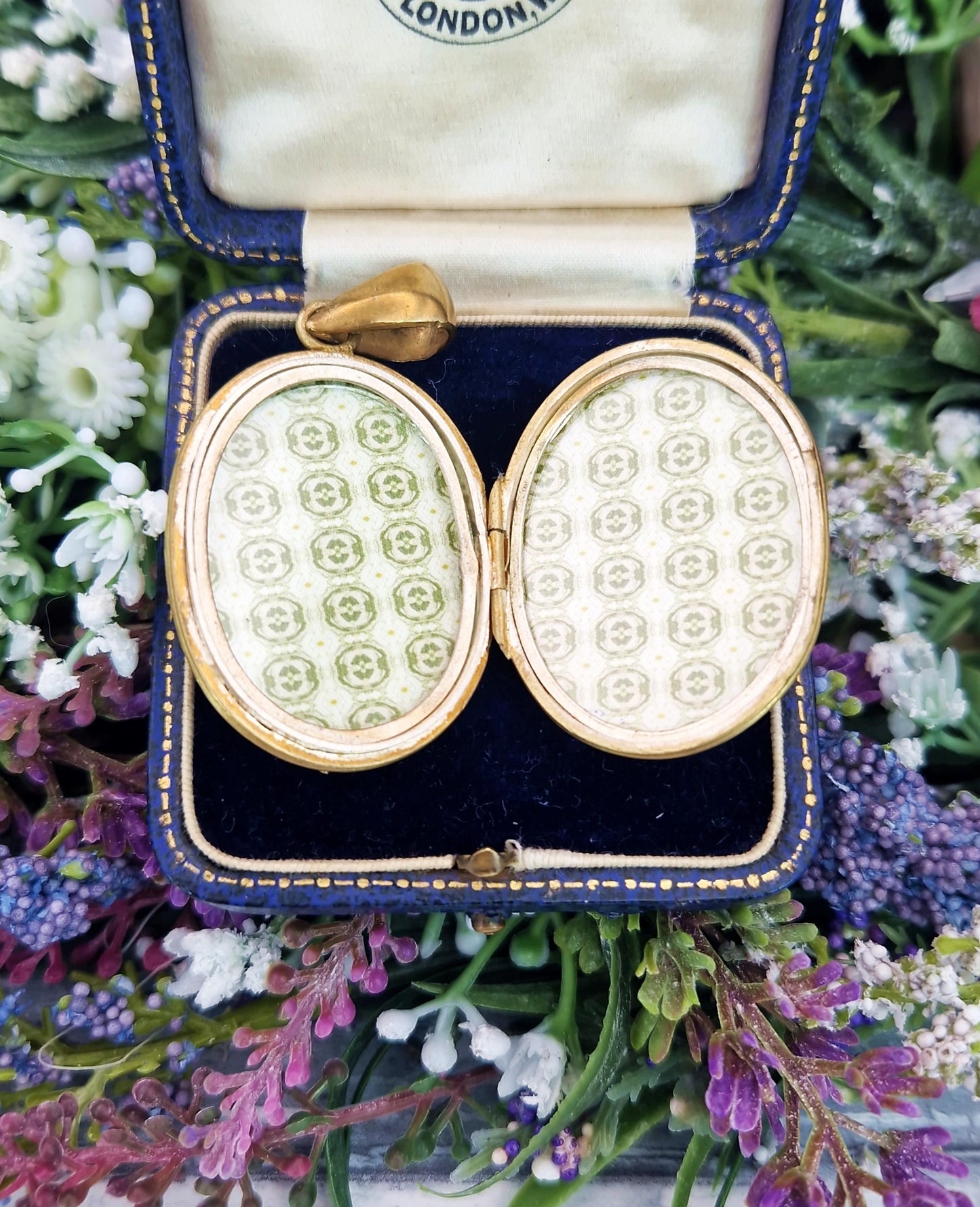 Antique Victorian Chunky Gold Tone Large Symbolic Belt and Buckle Protection Locket Pendant