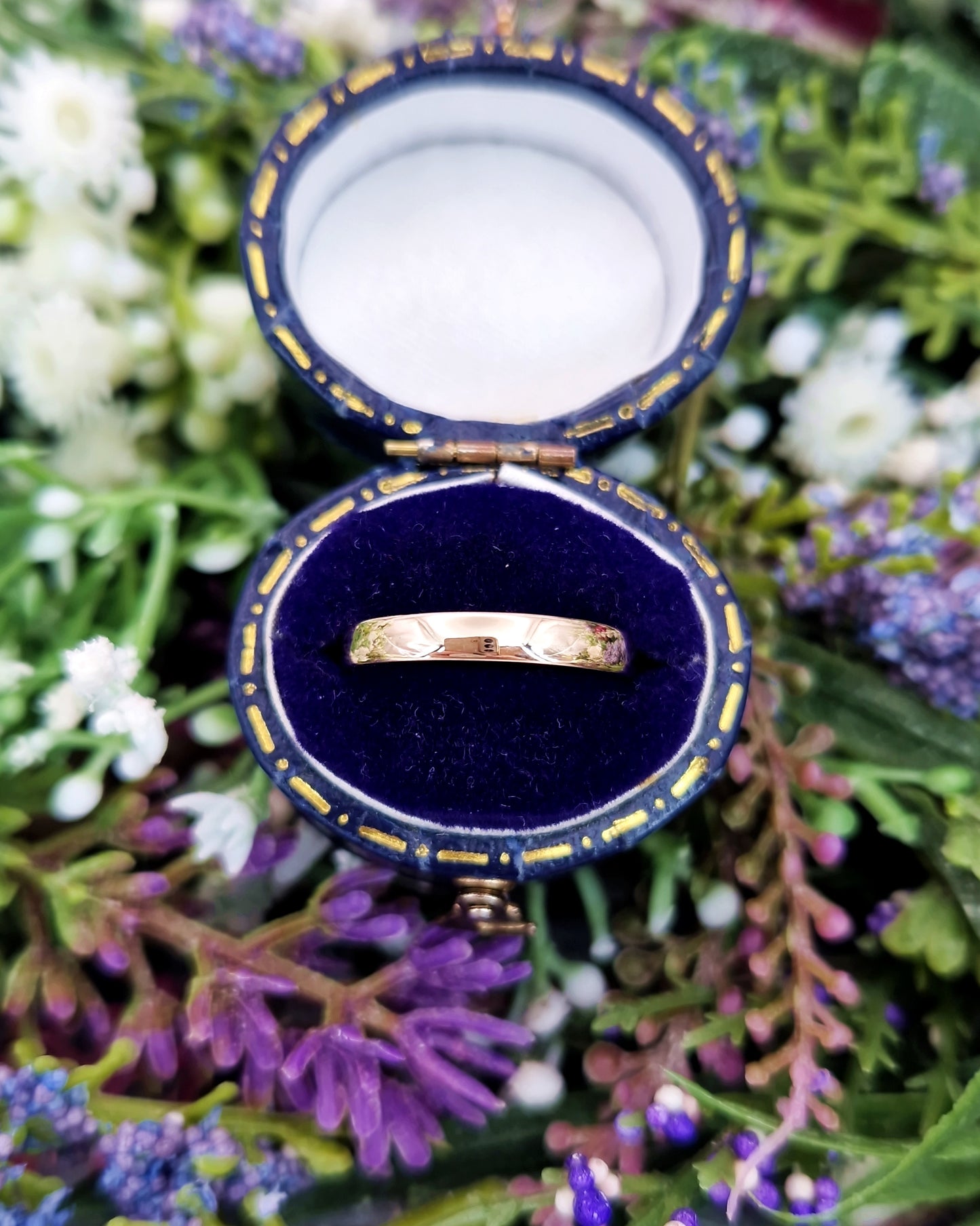 Antique Art Deco 1926 Hallmarked 9ct Gold Plain Wedding Band Ring / Size L or 6