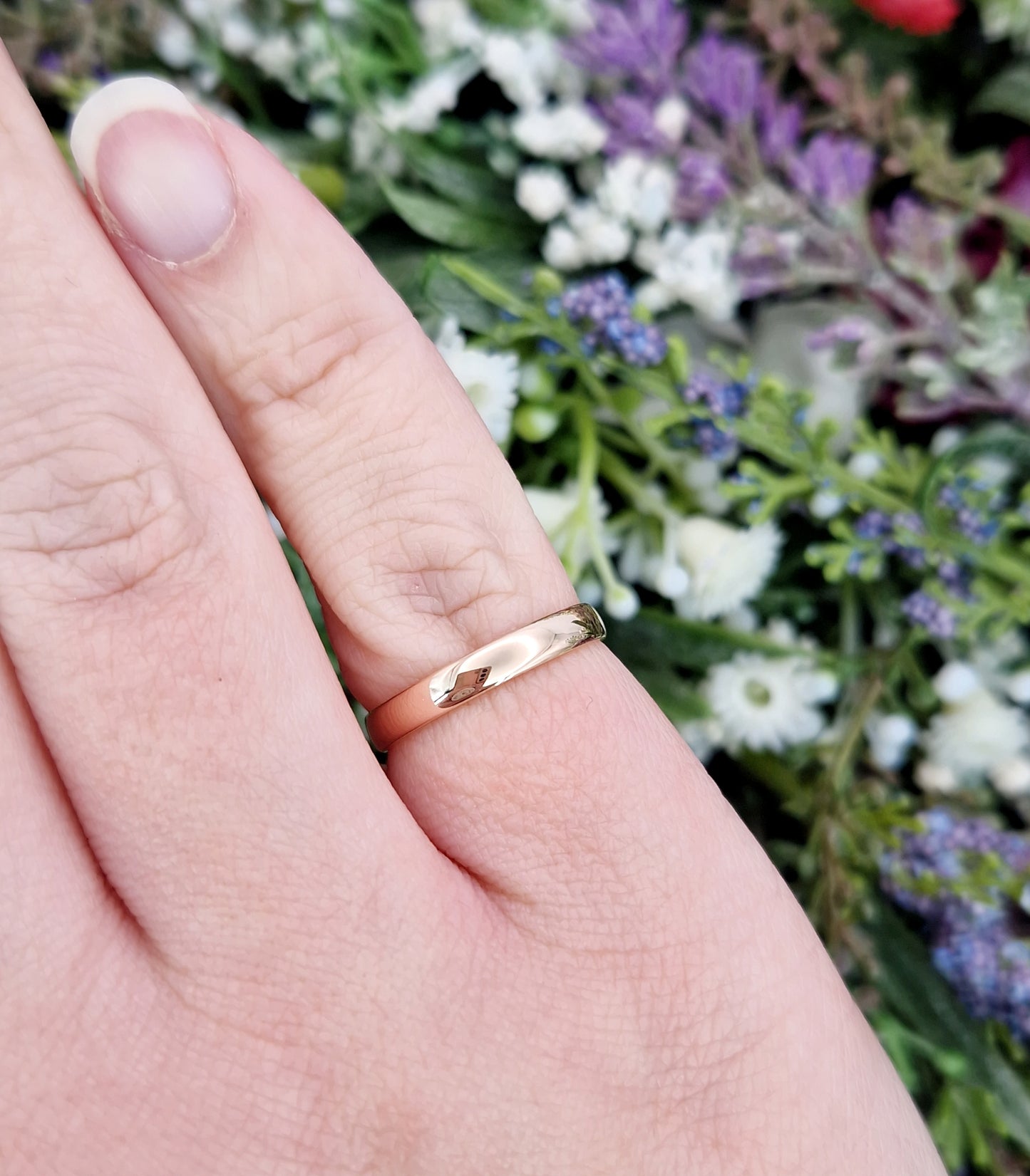 Antique Art Deco 1926 Hallmarked 9ct Gold Plain Wedding Band Ring / Size L or 6