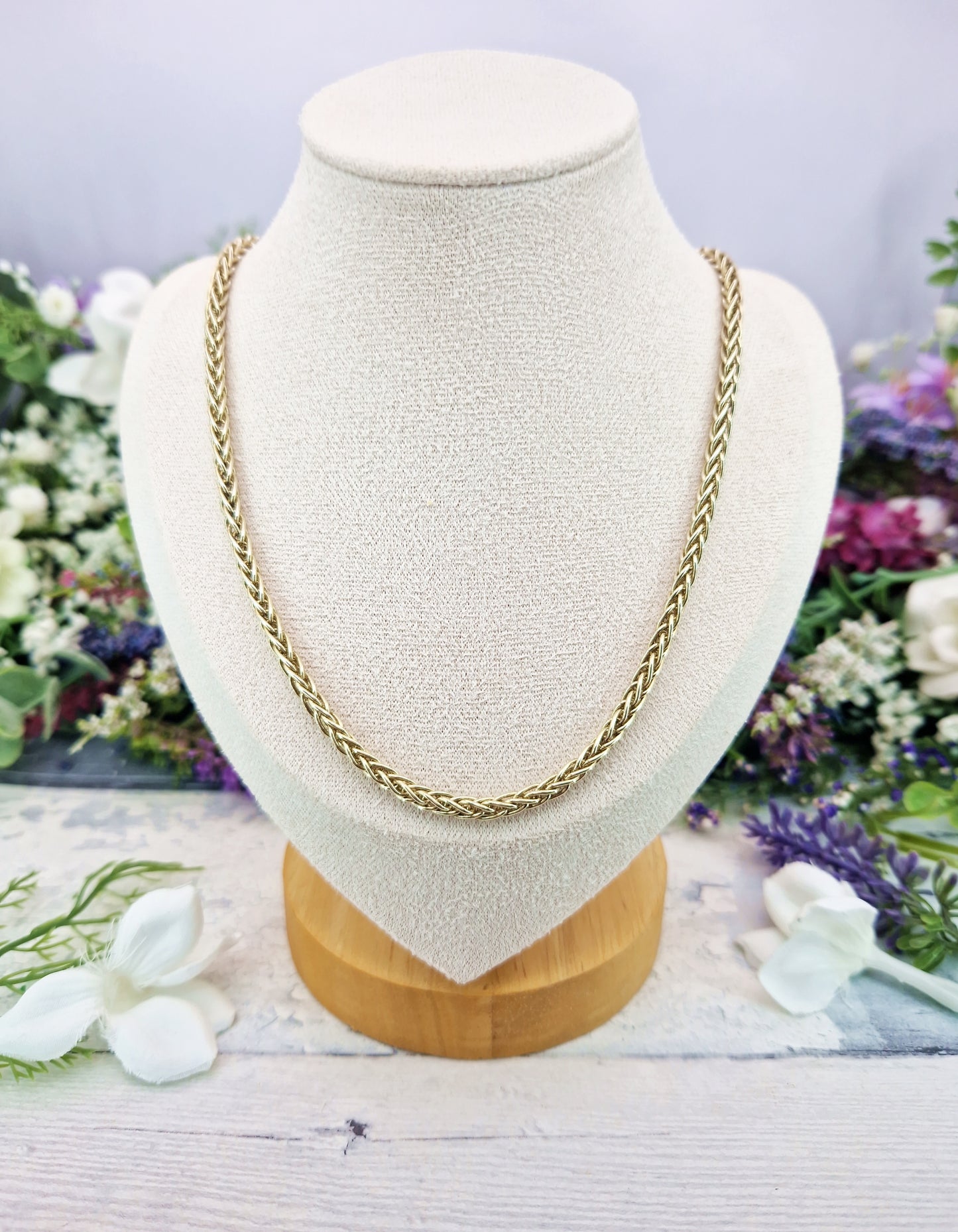 Vintage 9ct Yellow Gold on Sterling Silver Italian 22" Long Necklace Chain / 24.8 grams