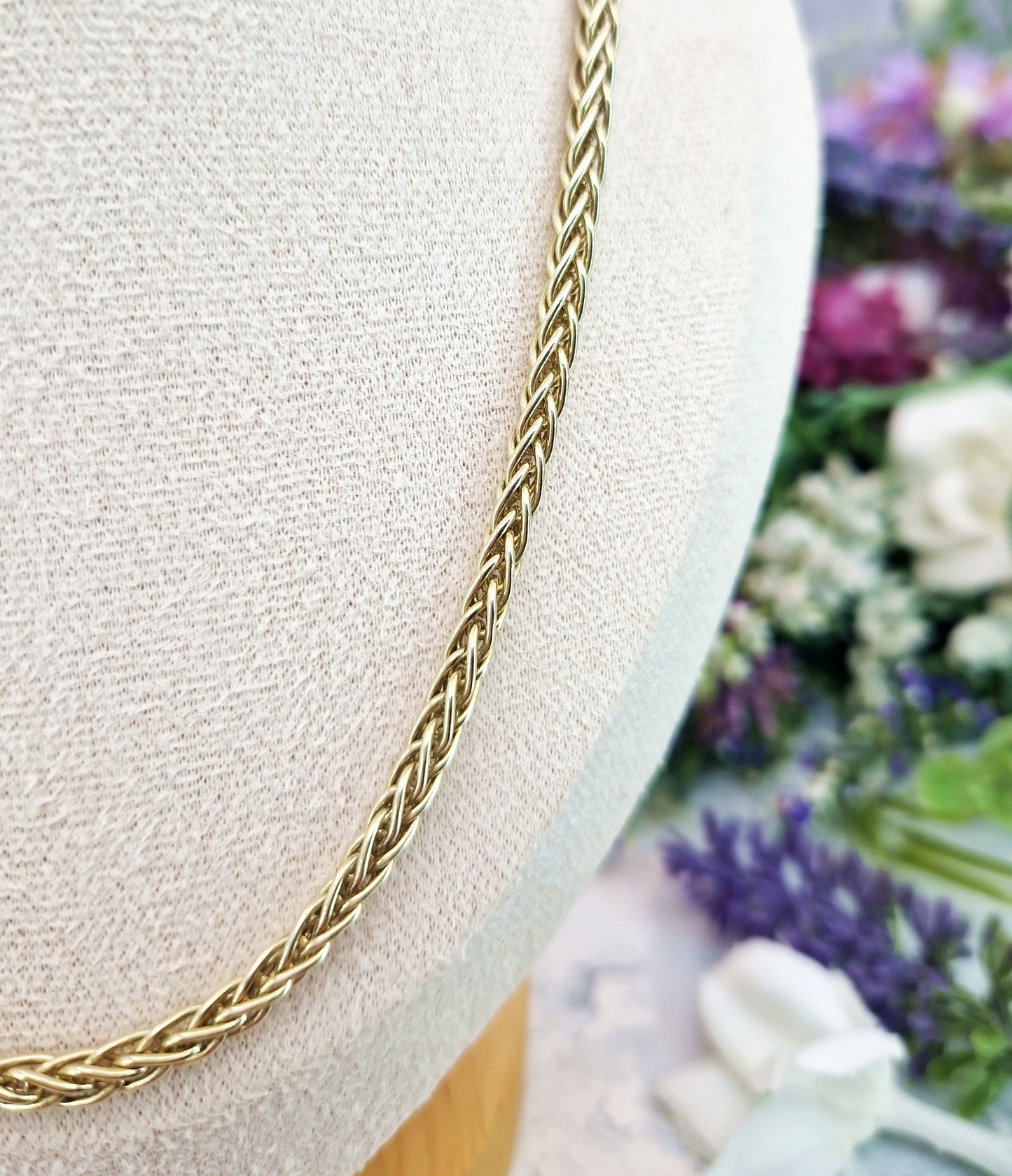 Vintage 9ct Yellow Gold on Sterling Silver Italian 22" Long Necklace Chain / 24.8 grams