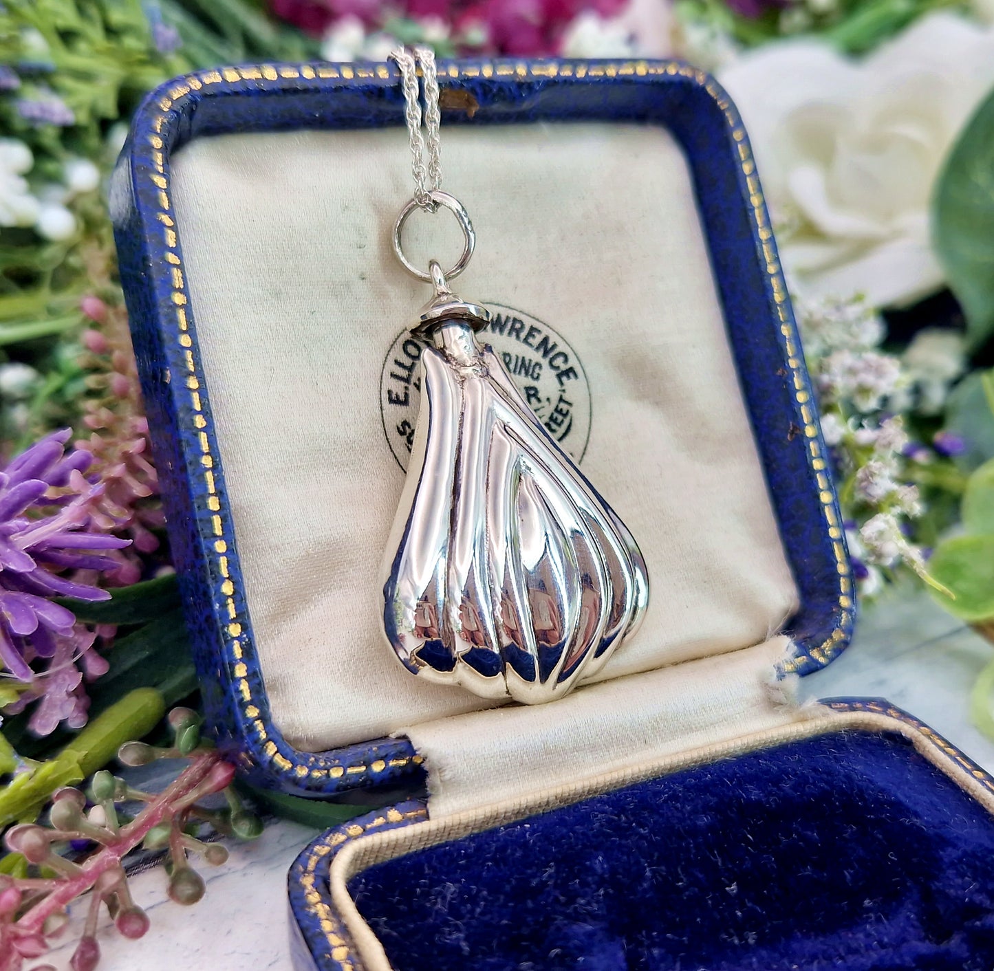Vintage Sterling Silver Whimsical Perfume Bottle Vial Pendant Necklace