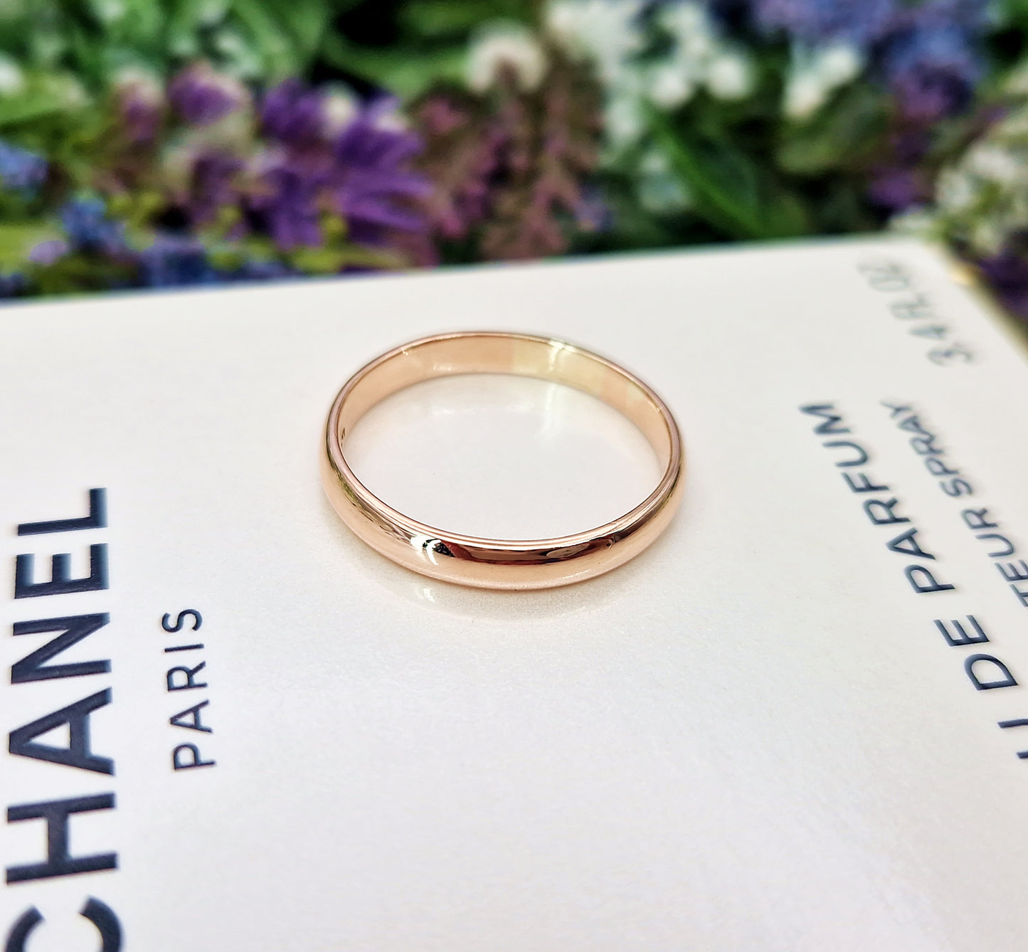 Antique 1903 Hallmarked 9ct Gold Plain Wedding Band Ring / Size R or 9