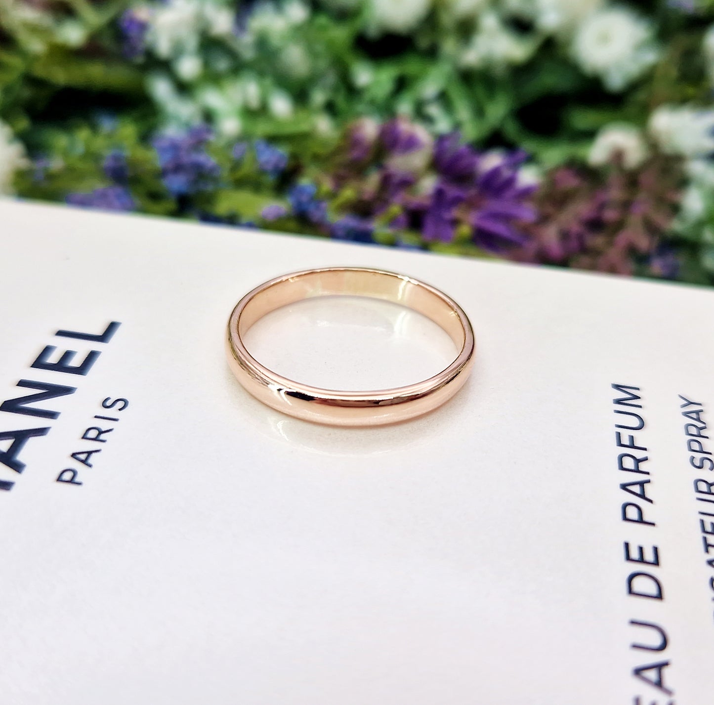 Antique 1903 Hallmarked 9ct Gold Plain Wedding Band Ring / Size R or 9